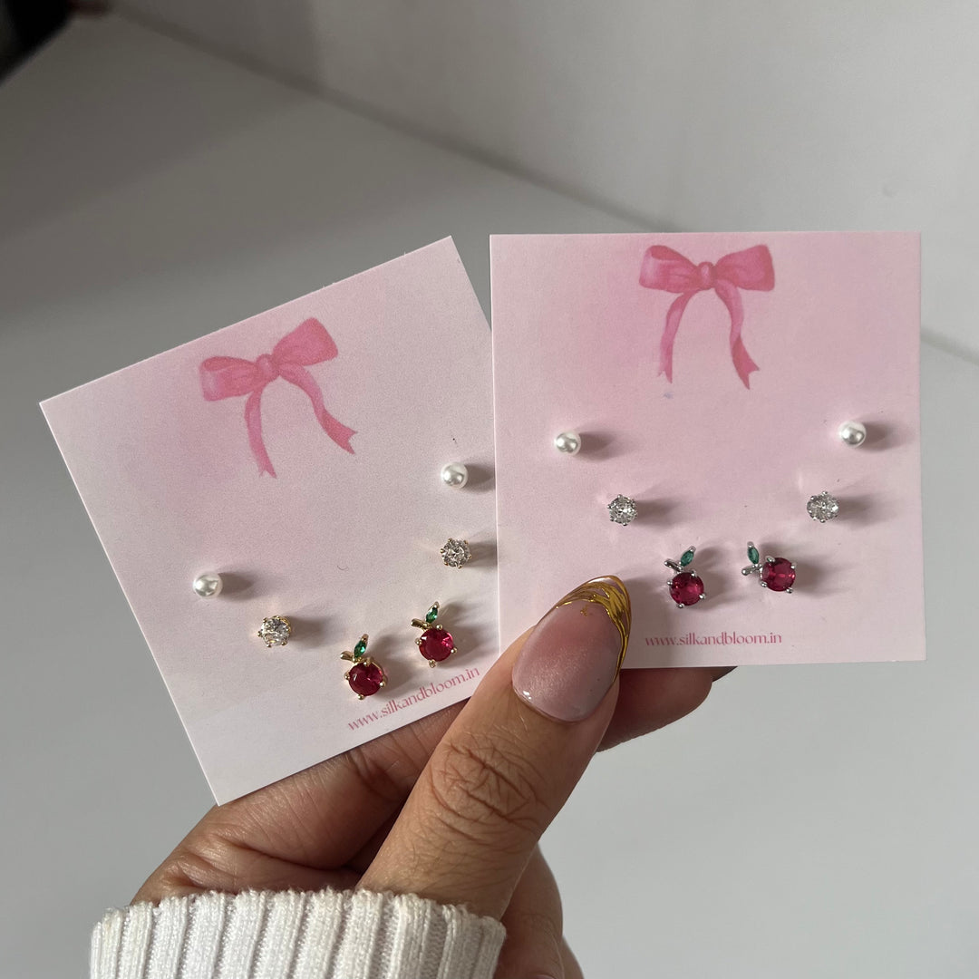 Apple earring set