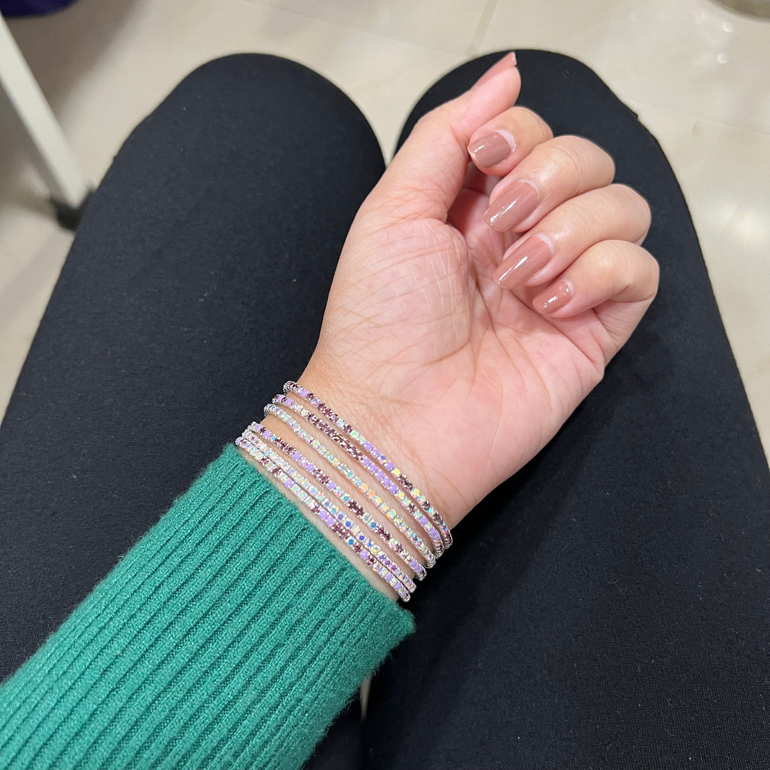 Elea purple bracelet (set of 6)