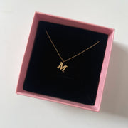 M Initial necklace